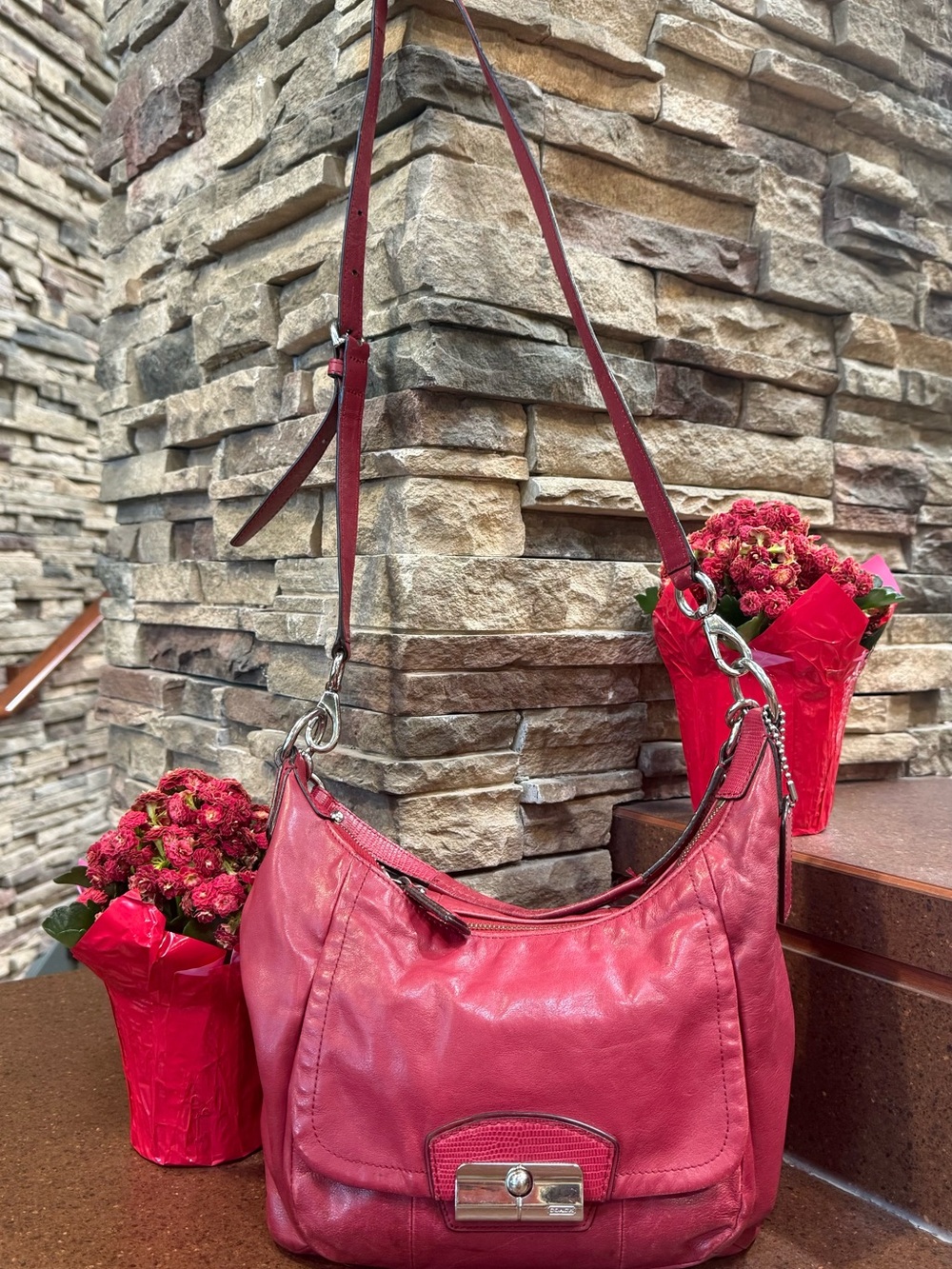 Coach Kristen Leather Hobo/ Convertible Shoulder Bag